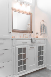 Painted bathroom cabinets in Holland residential home