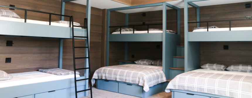 Stacked bunk beds