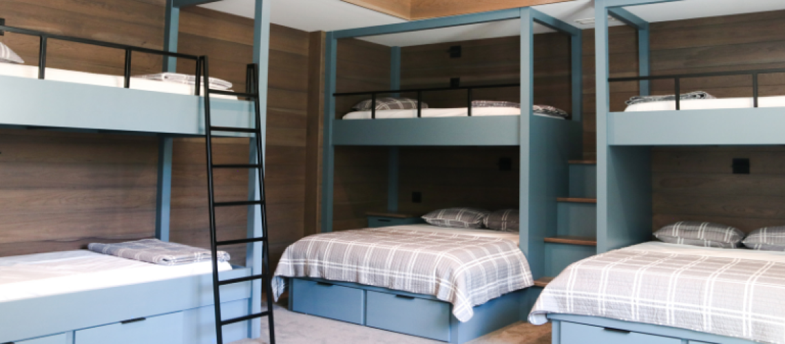 Stacked bunk beds