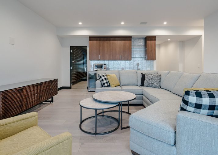 Painted basement in Holland residential home