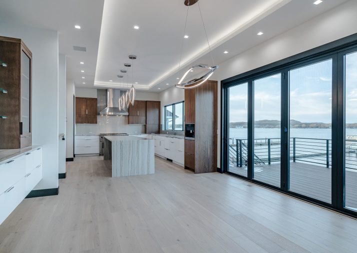 Painted kitchen and dining space in Holland residential home